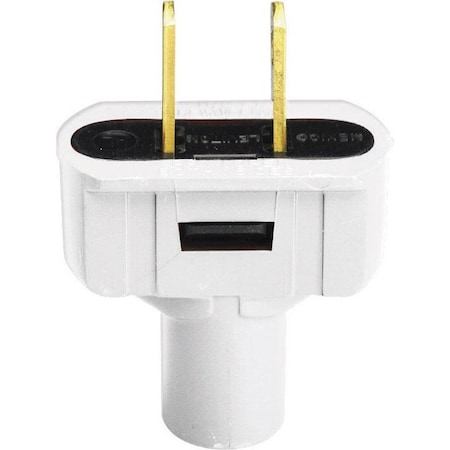 Leviton Straight Blade Plug, 1-15P, 15 A, 125V AC, 2 Pole, Screw Terminals, Non-Grounded 48643-00W